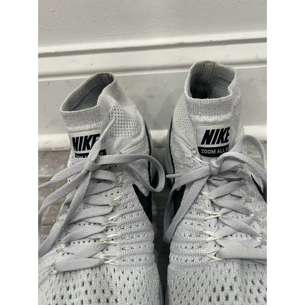 Nike Sneakers Mens Zoom All Out Flyknit White Black Running Shoes Size 9.5